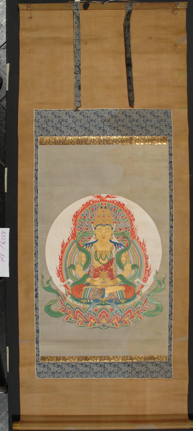 Il Buddha Dainichi della scuola Taizôkai, Budda (dipinto) - ambito giapponese (prima metà sec. XVIII)