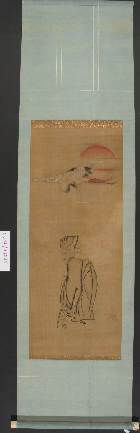 Jurôjin e la gru al tramonto, Jurojin (dipinto) - ambito giapponese (metà sec. XVII)