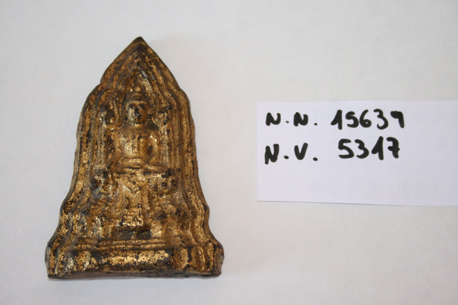 Sakyamuni (placchetta, opera isolata) - ambito siamese (fine sec. XVIII)