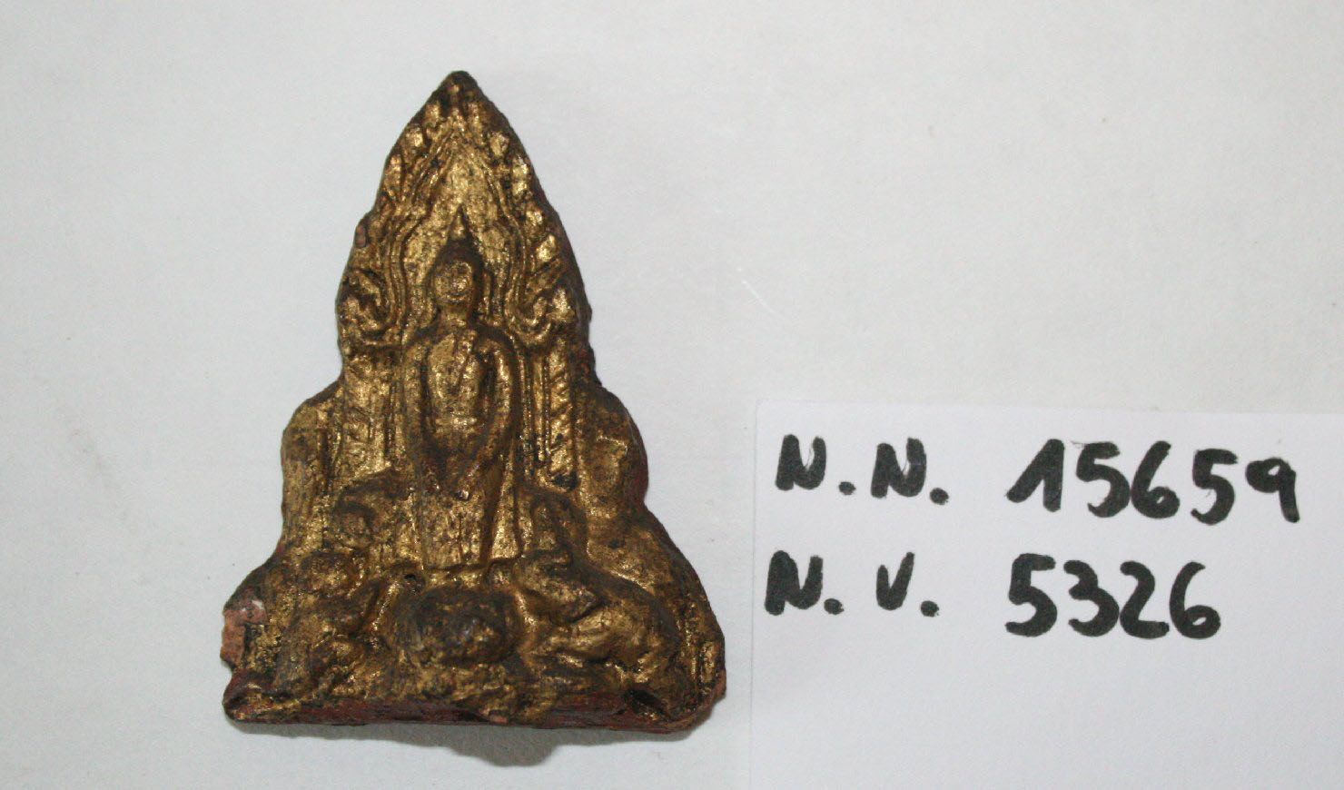 Sakyamuni (placchetta, opera isolata) - ambito siamese (inizio sec. XIX)