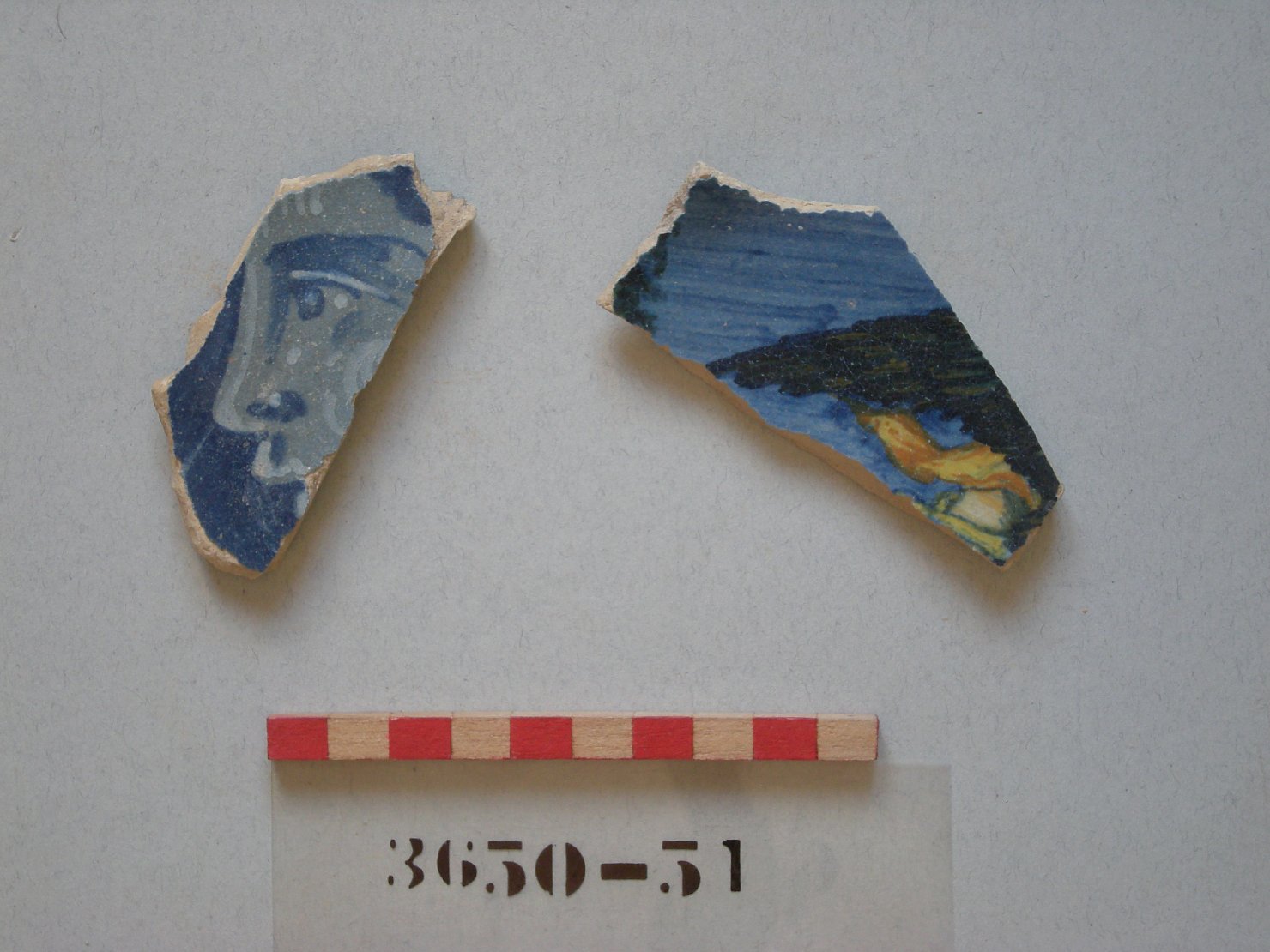 piatto, frammento - ambito faentino (sec. XVI)