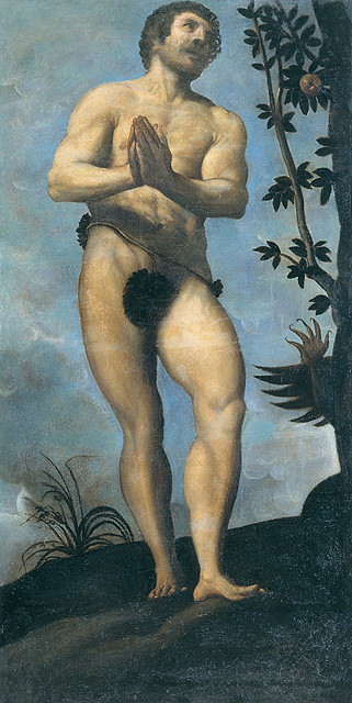 Adamo (dipinto, opera isolata) di Vecellio Tizianello detto Tizianello (attribuito) (secc. XVI/ XVII)