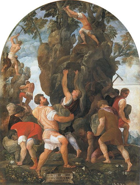 allegoria del Monte Novissimo (dipinto, opera isolata) di Buonconsiglio Vitruvio (seconda metà sec. XVI)
