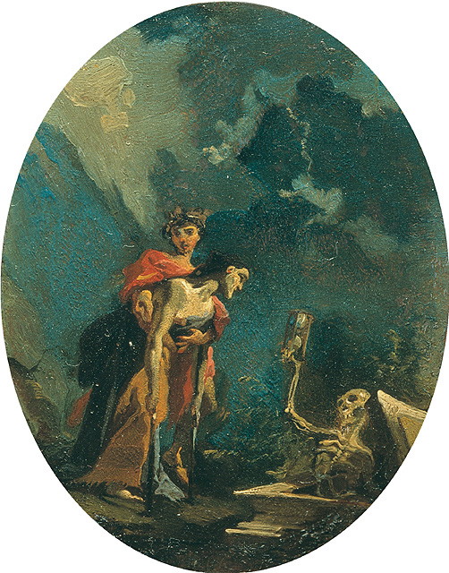 allegoria del Tempo (dipinto, opera isolata) di Tiepolo Giovanni Battista (attribuito) (prima metà sec. XVIII)