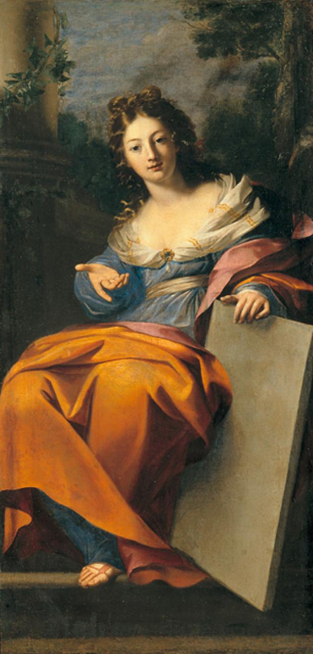 figura allegorica femminile (dipinto, opera isolata) di Regnier Nicolas detto Renieri (seconda metà sec. XVII)