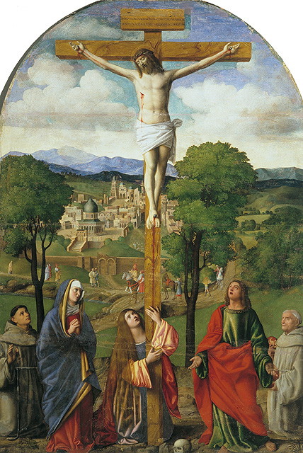 crocifissione di Cristo (dipinto, opera isolata) di Donato Alvise (attribuito) (metà sec. XVI)