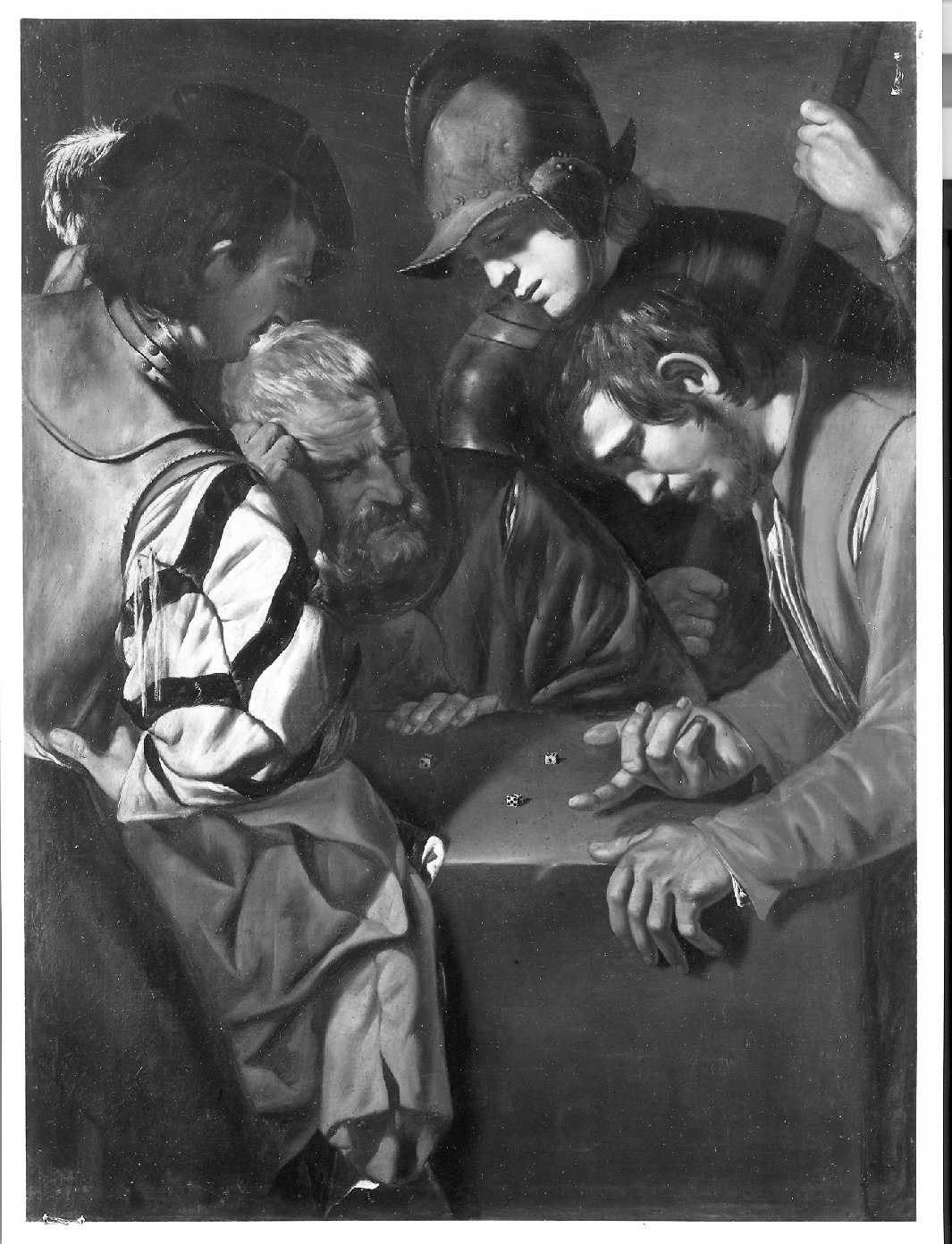 giocatori di dadi (dipinto) di Merisi Michelangelo detto Caravaggio (maniera) (secc. XVI/ XVII)