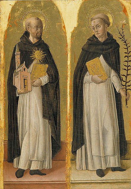 Santi Tommaso e Vincenzo (dipinto, elemento d'insieme) di Vivarini Bartolomeo (bottega) (seconda metà sec. XV)