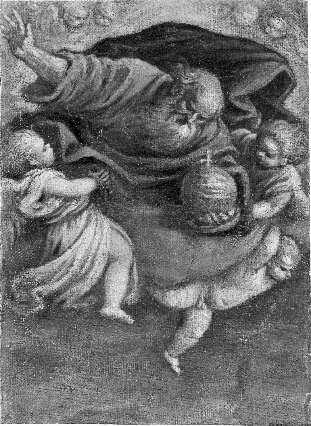 Dio Padre e angeli (dipinto) di Da Ponte Jacopo detto Jacopo Bassano (bottega) (fine sec. XVI)