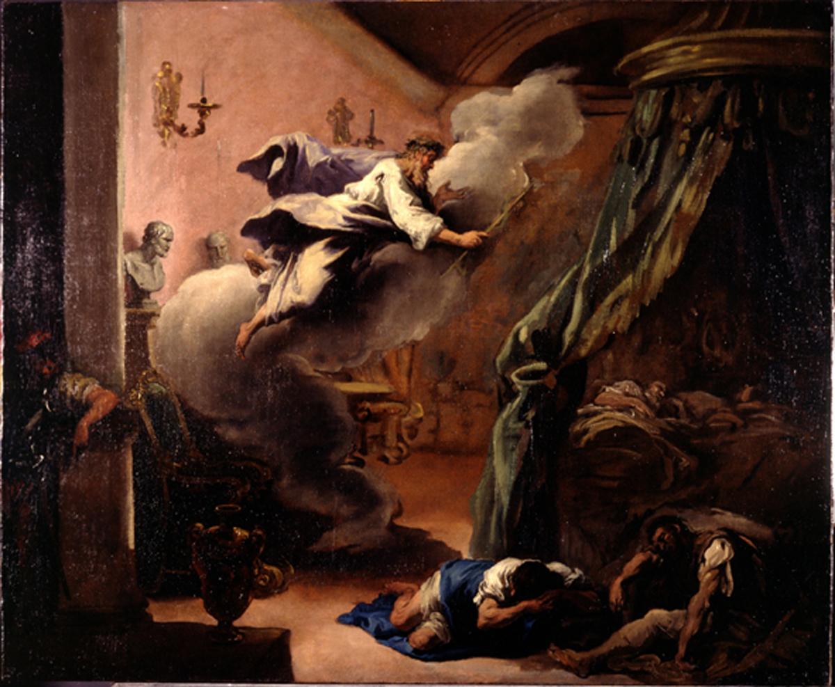Il sogno di Esculapio, sogno di Esculapio (dipinto) di Ricci Sebastiano (sec. XVIII)