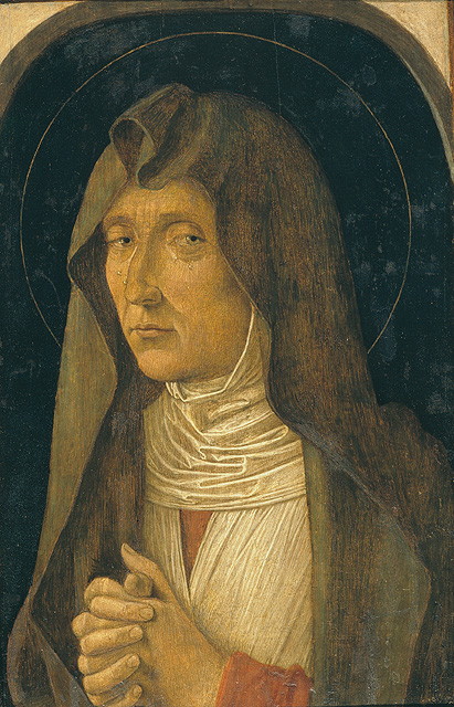 Madonna Addolorata (dipinto, opera isolata) di Parisatti Jacopo di Paride detto da Montagnana (attribuito) (seconda metà sec. XV)