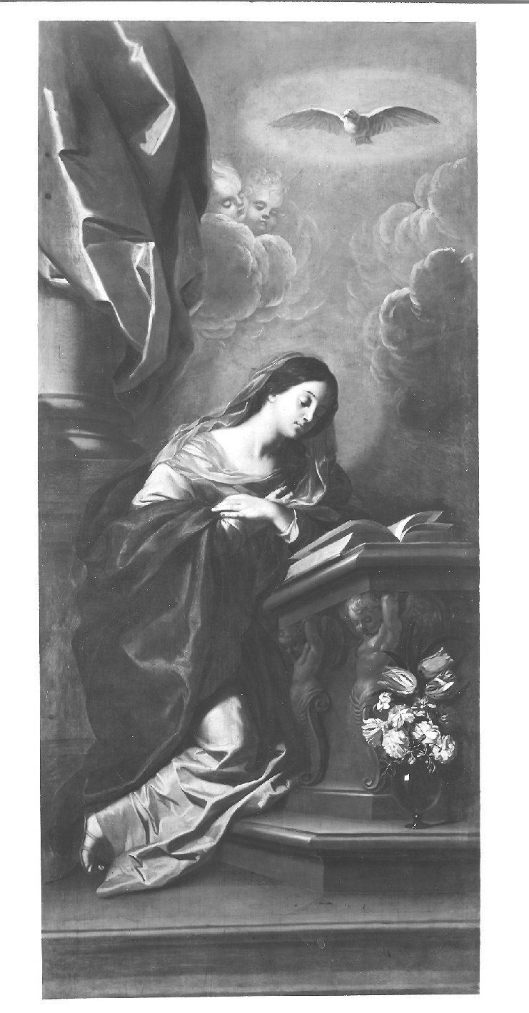 Madonna annunciata (dipinto) di Regnier Nicolas detto Renieri (sec. XVII)