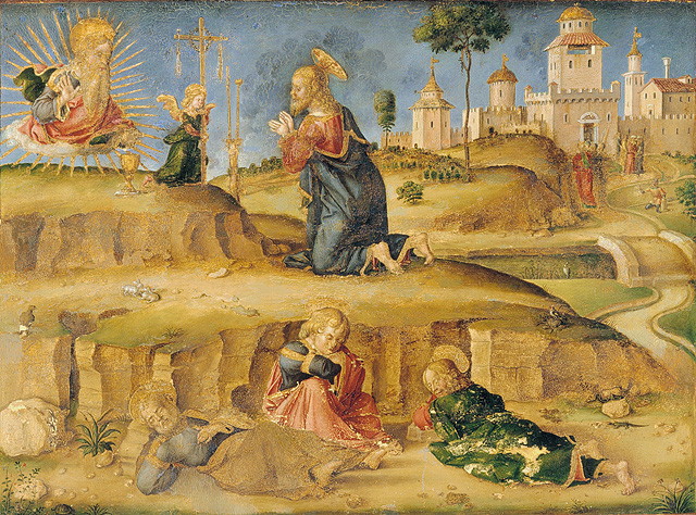 orazione di Cristo nell'orto di Getsemani (dipinto) di Bastiani Lazzaro (bottega) (secc. XV/ XVI)