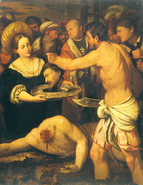 decapitazione di San Giovanni Battista (dipinto, opera isolata) di Piazza Callisto (attribuito) (sec. XVI)