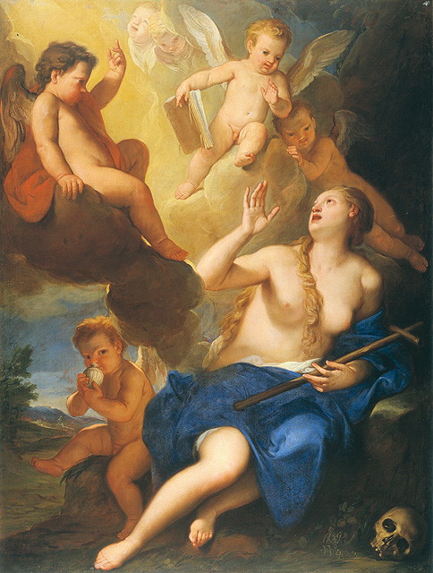 Santa Maria Maddalena (dipinto, opera isolata) di Lazzarini Gregorio (attribuito) (secc. XVII/ XVIII)