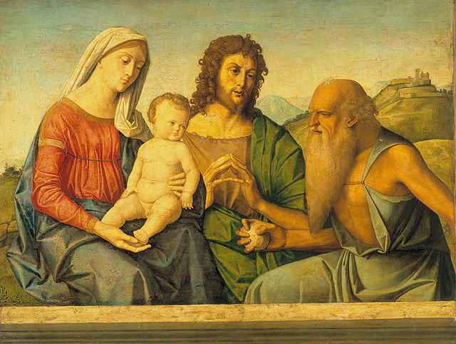 Madonna con Bambino e Santi (dipinto, opera isolata) di Catena Vincenzo (attribuito) (inizio sec. XVI)