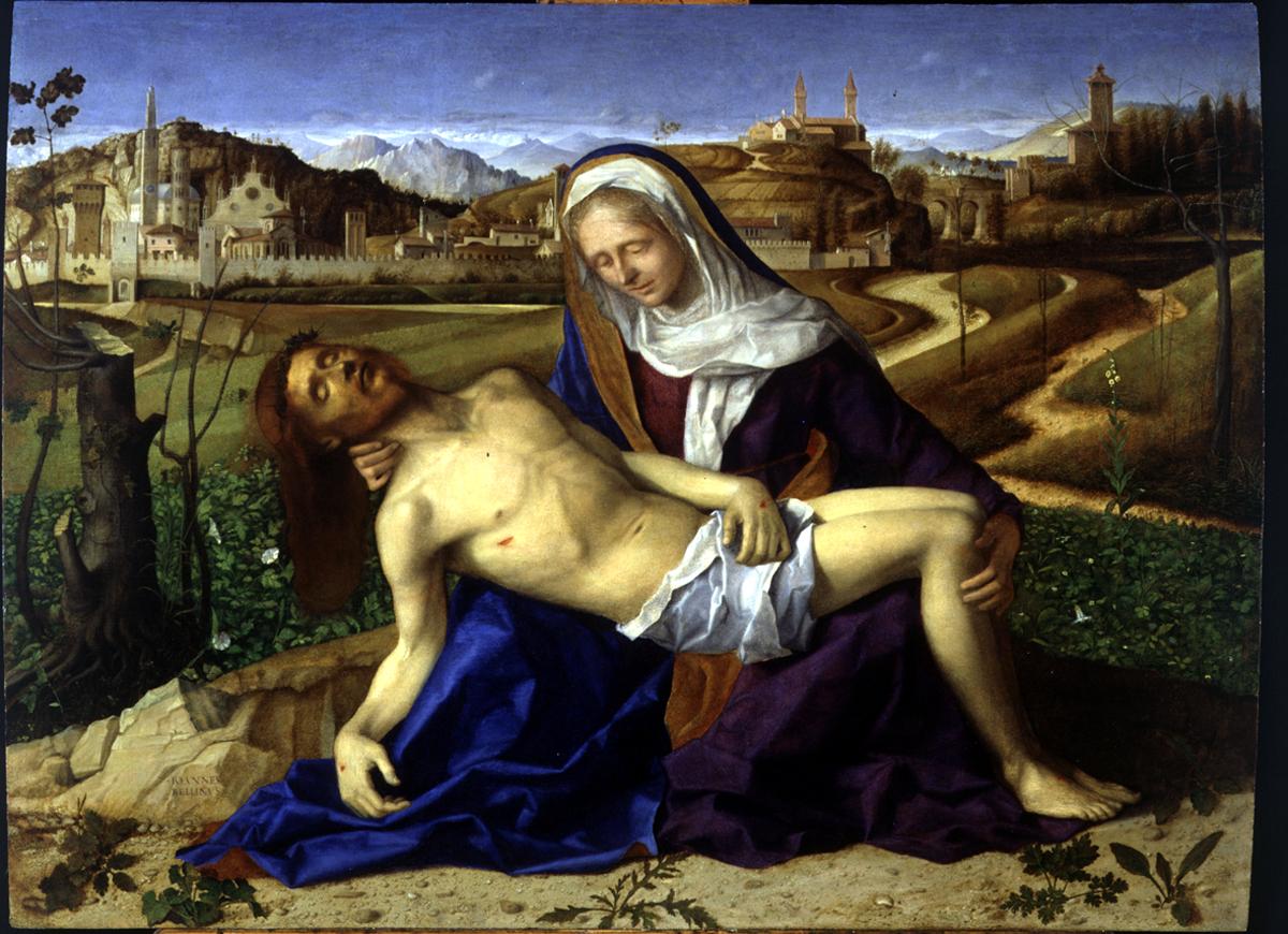 La Pieta', Cristo in pietà (dipinto) di Bellini Giovanni detto Giambellino (sec. XVI)