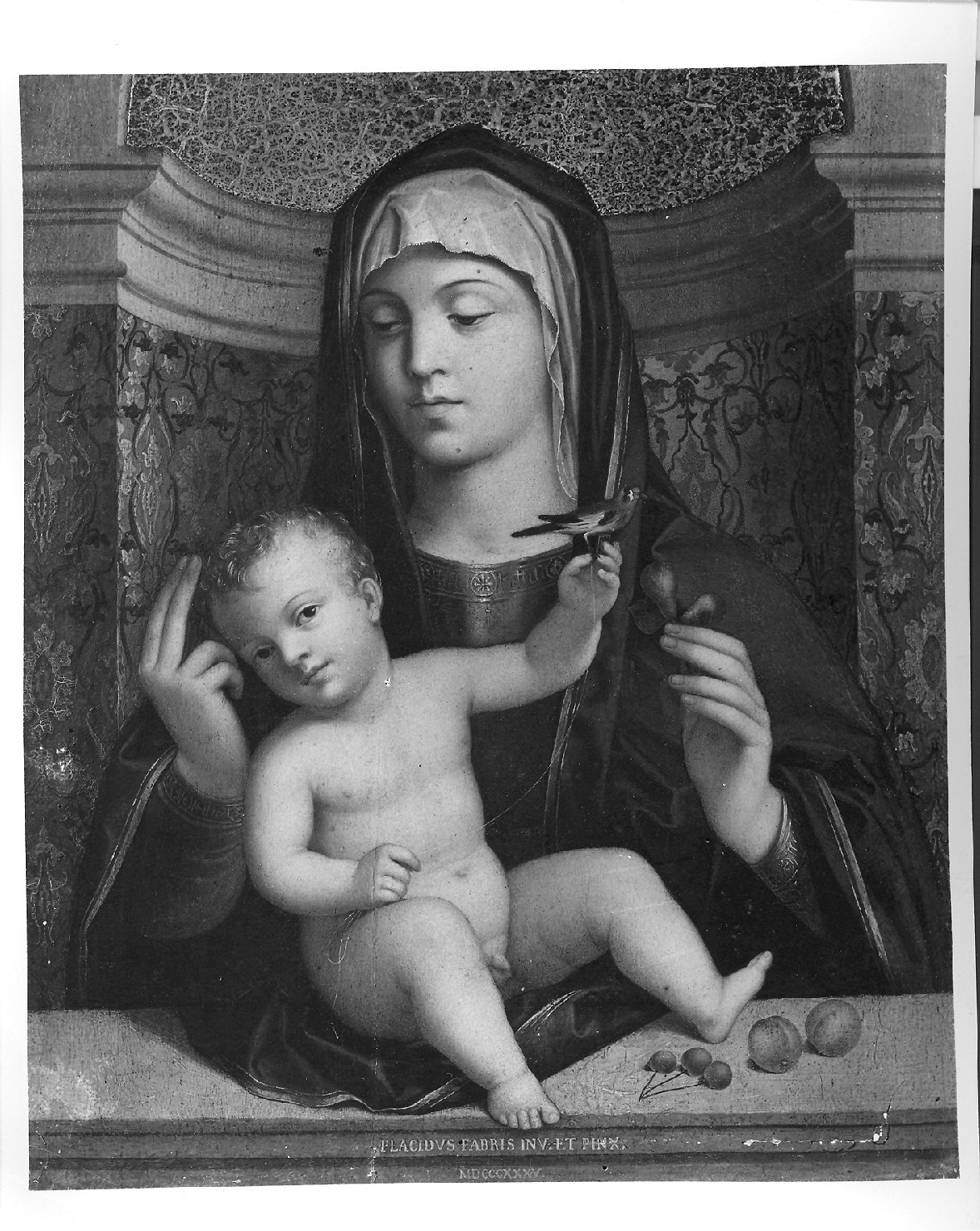 Madonna con Bambino (dipinto, opera isolata) di Fabris Placido (prima metà sec. XIX)
