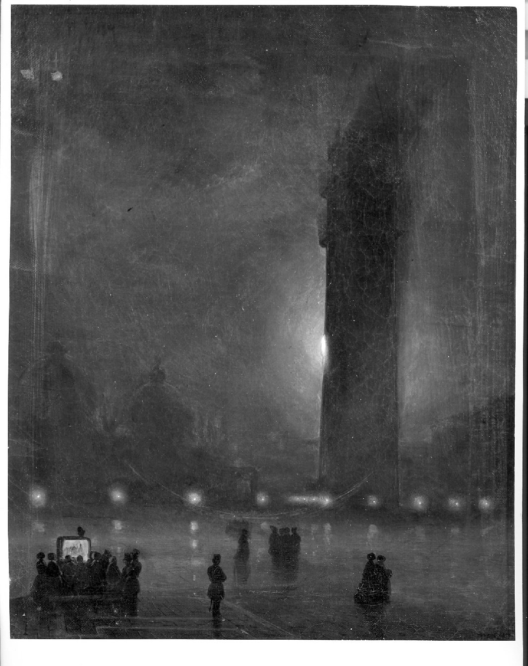 veduta prospettica di Venezia (dipinto, opera isolata) di Caffi Ippolito (attribuito) (sec. XIX)