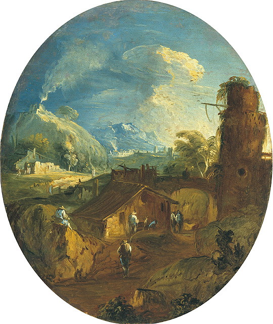 paesaggio (dipinto, opera isolata) - ambito veneto (sec. XVIII)