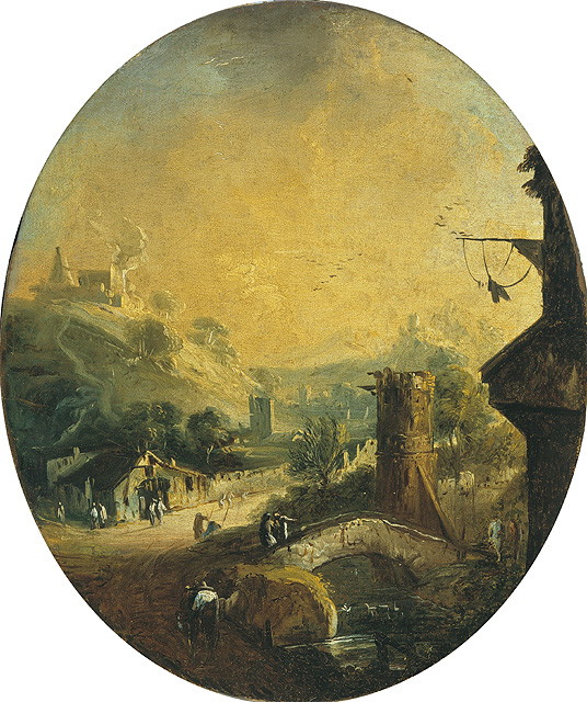 paesaggio (dipinto, opera isolata) - ambito veneto (sec. XVIII)