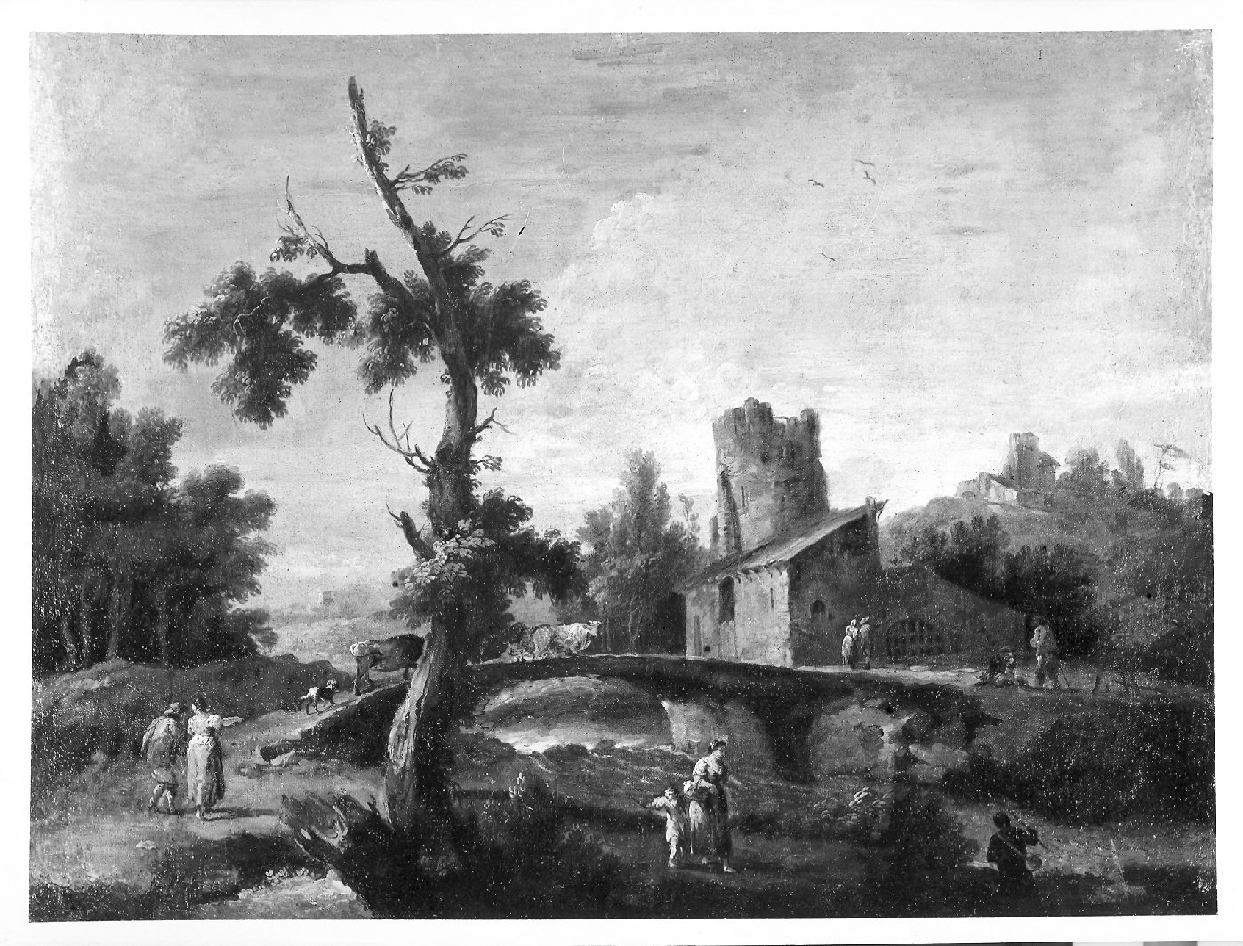 paesaggio (dipinto, opera isolata) di Zais Giuseppe (attribuito) (sec. XVIII)