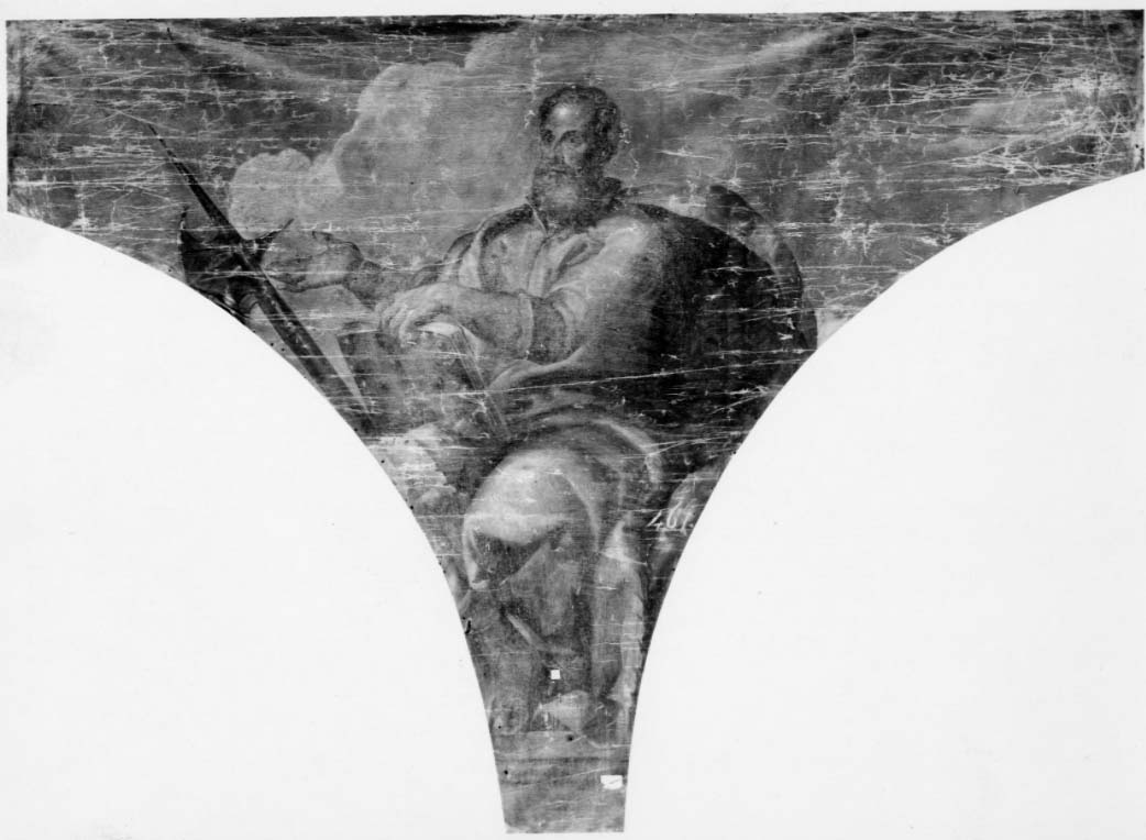 San Mattia apostolo, apostolo (dipinto, ciclo) di Corona Leonardo detto Leonardo da Murano (attribuito) (secc. XVI/ XVII)