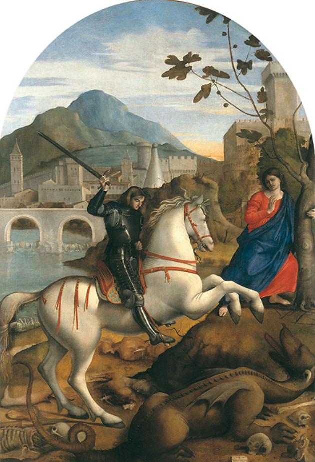 San Giorgio e la principessa (dipinto, opera isolata) di Basaiti Marco (primo quarto sec. XVI)