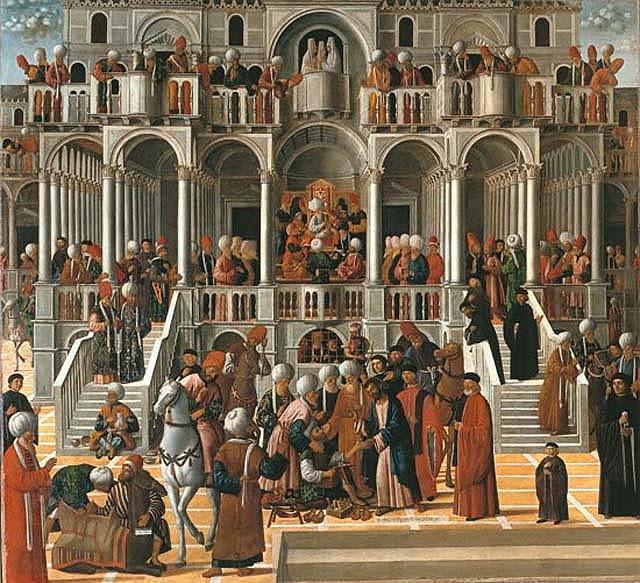 San Marco risana Aniano (dipinto, opera isolata) di Mansueti Giovanni (sec. XVI)