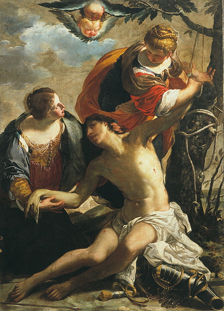 San Sebastiano curato da Irene (dipinto, opera isolata) di Berlinghieri Camillo detto il Ferraresino (attribuito) (prima metà sec. XVII)