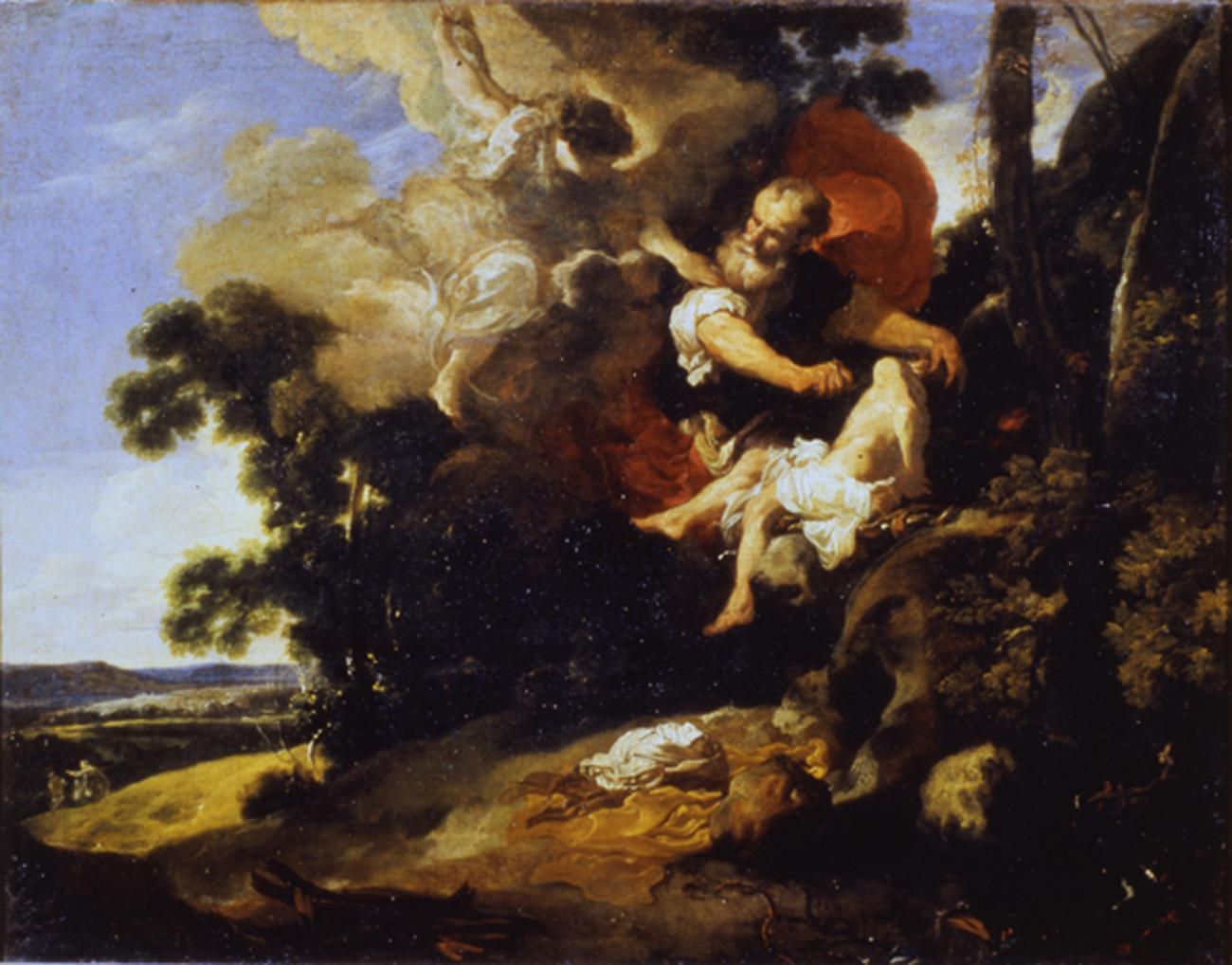 sacrificio di Isacco (dipinto) di Liss Johann (sec. XVII)