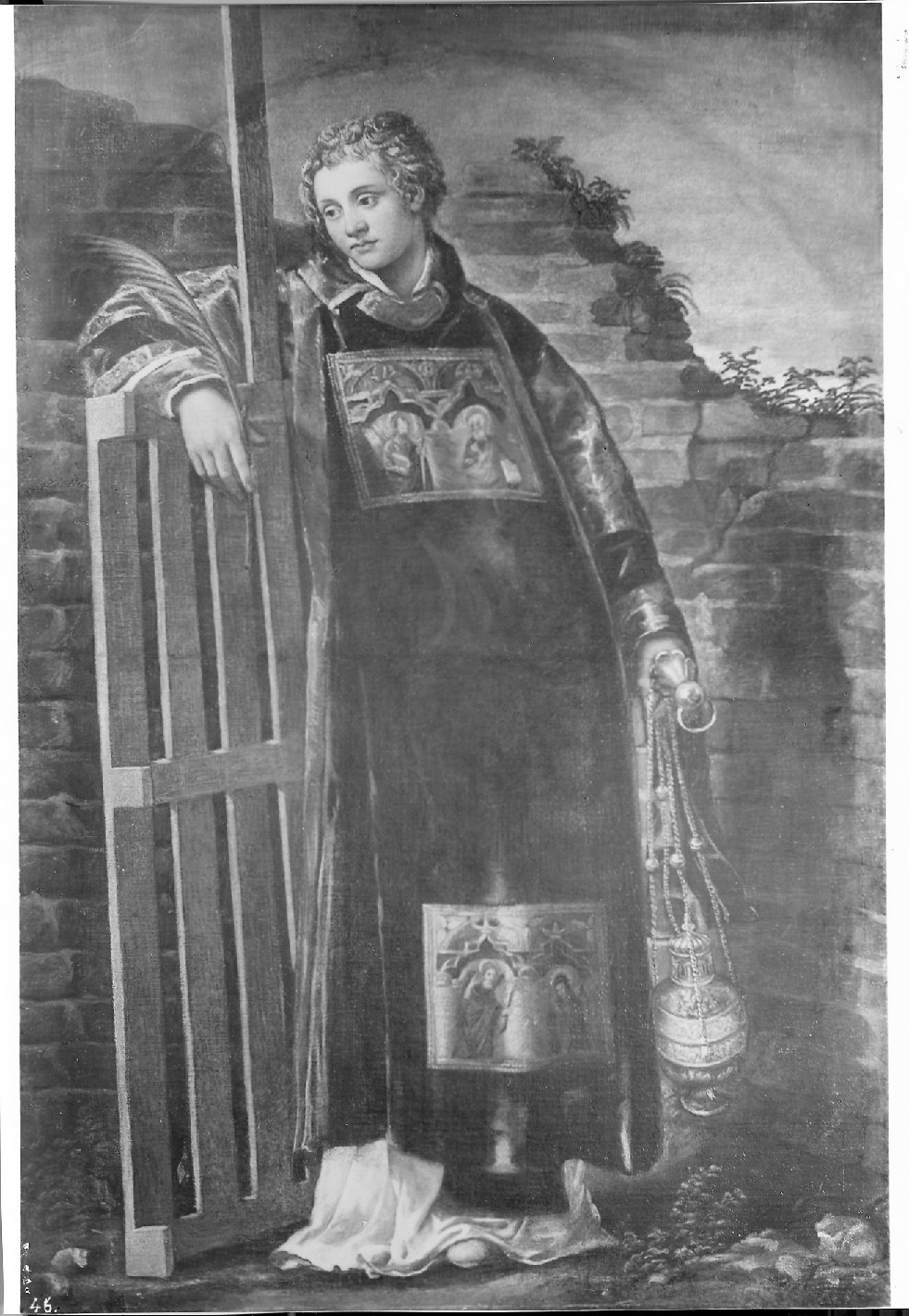 San Lorenzo (dipinto, opera isolata) di Micheli Parrasio (attribuito) (seconda metà sec. XVI)