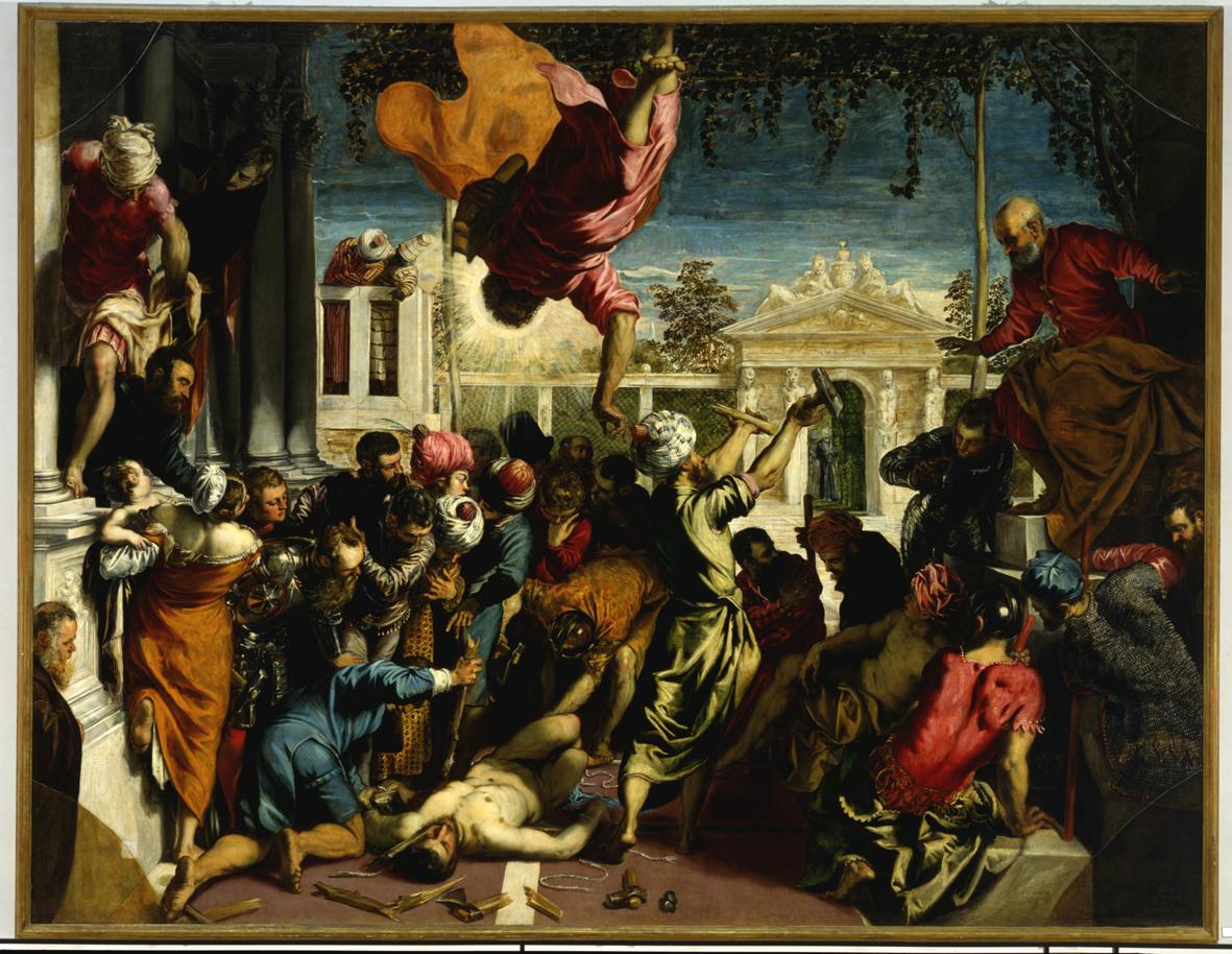 San Marco libera uno schiavo condannato al supplizio, San Marco libera lo schiavo (dipinto) di Robusti Jacopo detto Jacopo Tintoretto (sec. XVI)