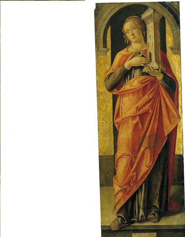 Santa Barbara (dipinto, opera isolata) di Vivarini Bartolomeo (sec. XV)