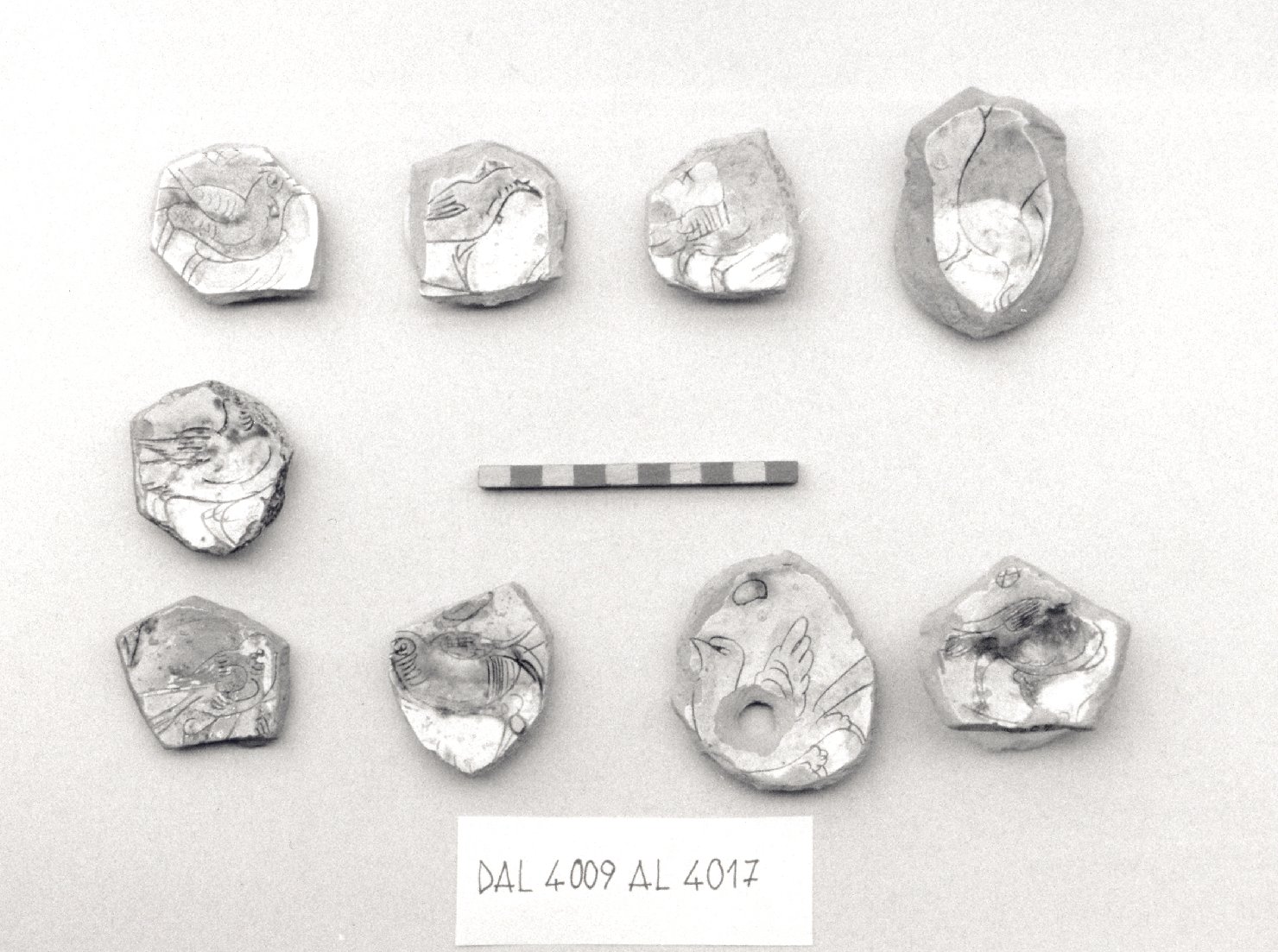 motivo decorativo zoomorfo (scodella, frammento) - ambito veneziano (secc. XVI/ XVII)