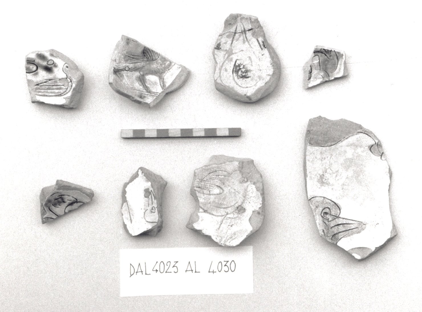 motivo decorativo zoomorfo (piatto, frammento) - ambito veneziano (secc. XVI/ XVII)