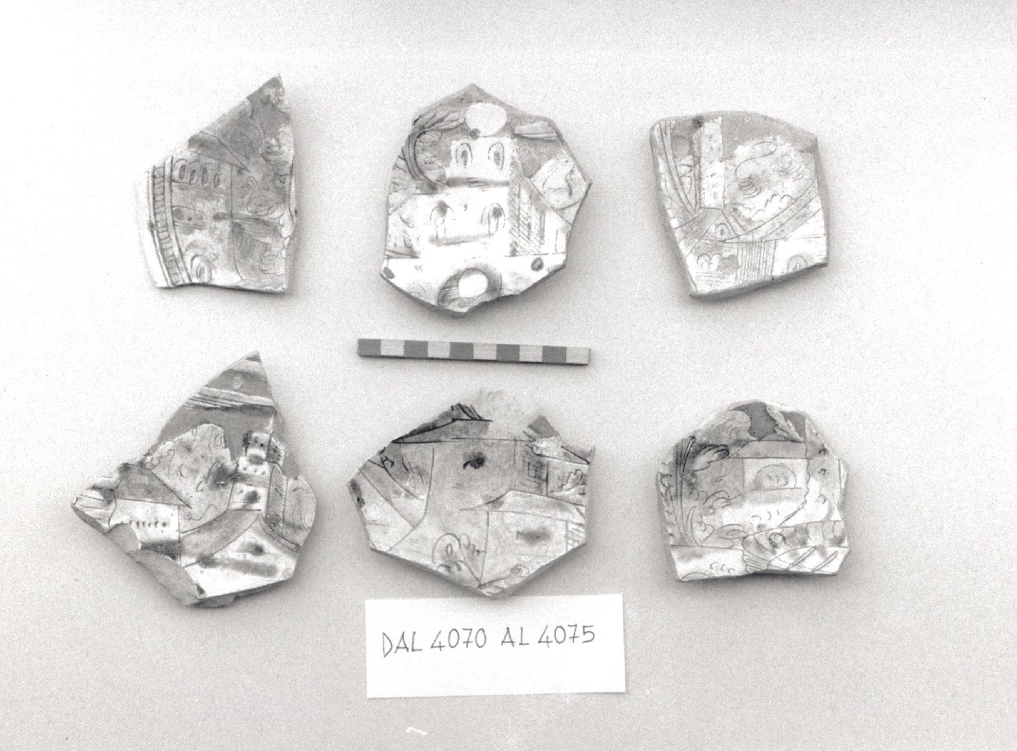 paesaggio (piatto, frammento) - ambito veneziano (secc. XVI/ XVII)