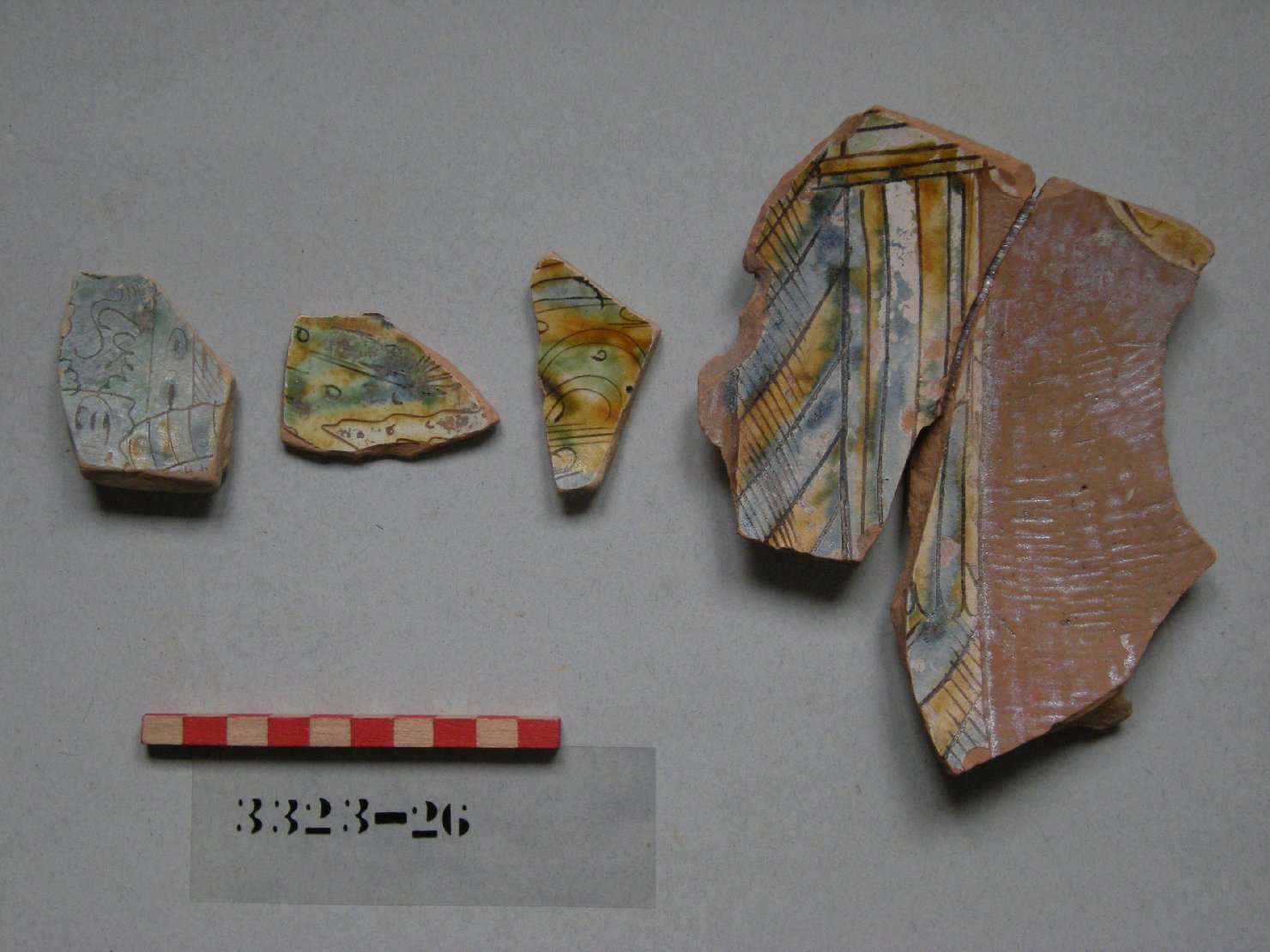 paesaggio (piatto, frammento) - ambito veneziano (secc. XVI/ XVII)