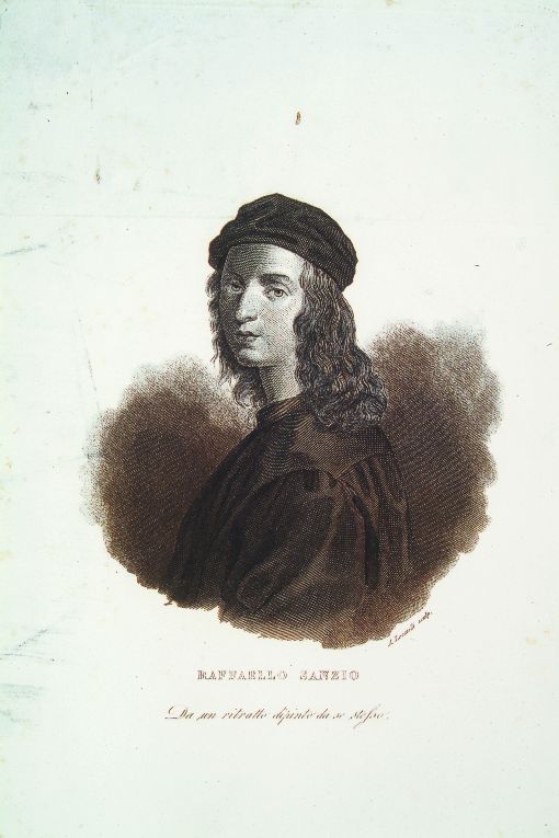 ritratto di Raffaello Sanzio (stampa) di Locatelli Antonio, Sanzio Raffaello (prima metà sec. XIX)