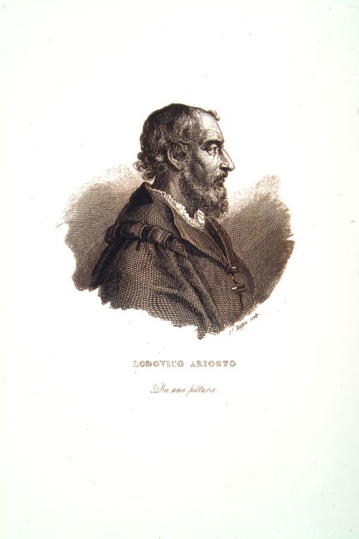 ritratto di Ludovico Ariosto (stampa) di Maffeis S (prima metà sec. XIX)