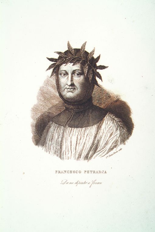 ritratto di Francesco Petrarca (stampa) di Piotti Pirola Caterina (sec. XIX)