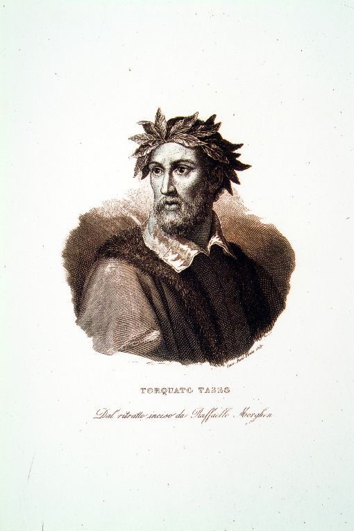 ritratto di Torquato Tasso (stampa) di Piotti Pirola Caterina, Morghen Raffaello (sec. XIX)