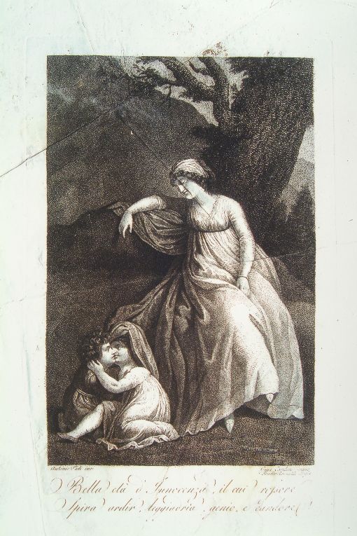 allegoria della Giovinezza (stampa) di Cardini Giuseppe, Fedi Antonio (seconda metà sec. XVIII)