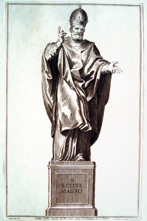 San Leone Magno (stampa) di Bombelli Pietro Leone, Cades Giuseppe (sec. XVIII)