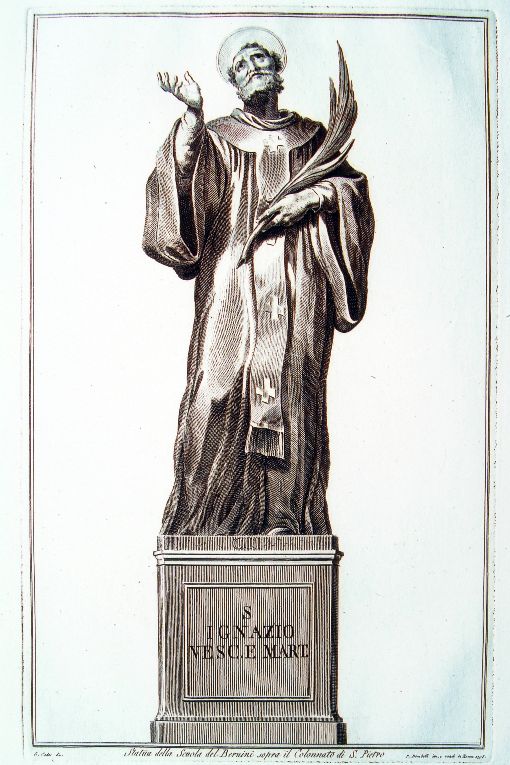 Sant'Ignazio vescovo (stampa) di Bombelli Pietro Leone, Cades Giuseppe (sec. XVIII)