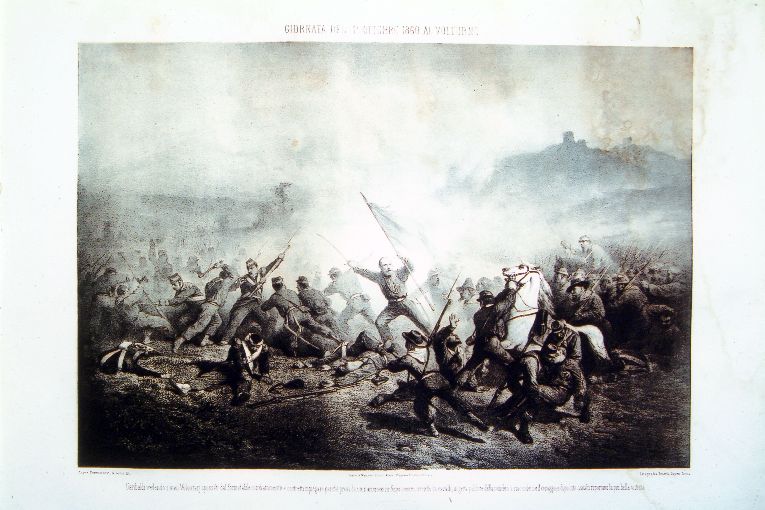 battaglia del Volturno (stampa) di Gonin Guido, Cerruti Bauduc Felice (secc. XIX/ XX)