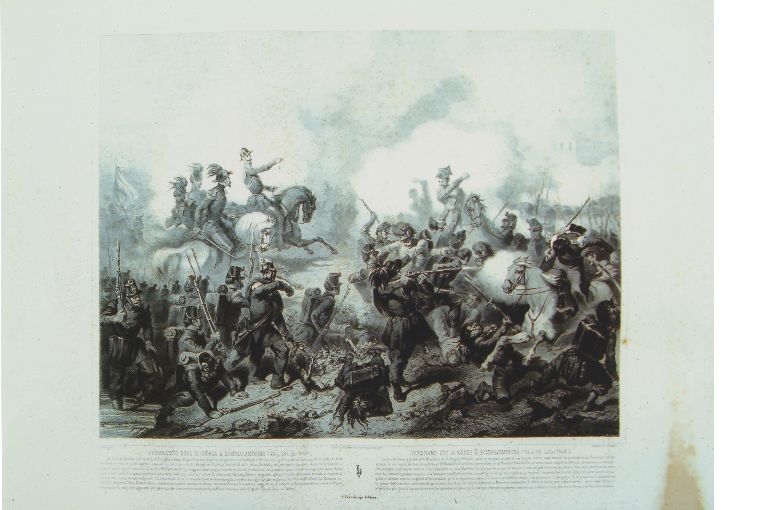 Ferdinando Duca di Genova a Sommacampagna (stampa) di Daniele Angelo, De Belly Tommaso (sec. XIX)