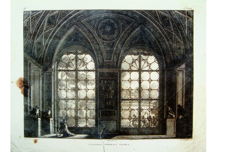 galleria gotica (stampa) di Basoli Francesco, Basoli Luigi, Basoli Antonio, Martinelli L (sec. XIX)