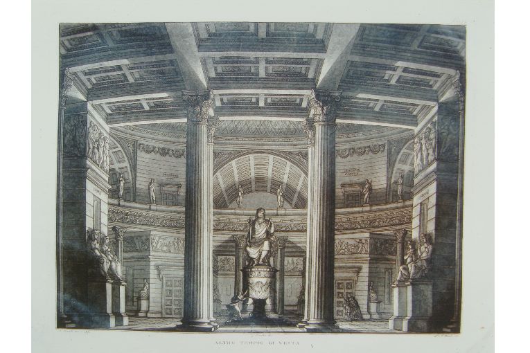 Tempio di Vesta (stampa) di Basoli Francesco, Basoli Luigi, Basoli Antonio, Sandri Gaetano (sec. XIX)