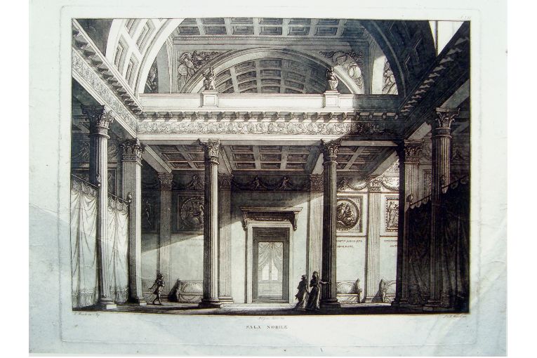 sala nobile (stampa) di Basoli Francesco, Basoli Luigi, Basoli Antonio, Succi Pellegrino (sec. XIX)